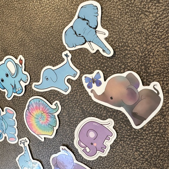 NEW - 9 adorable elephant stickers - Picture 4 of 5